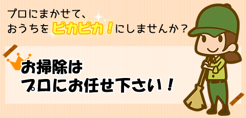 お掃除はプロにお任せ下さい！